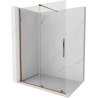 Mexen Velar posuvná sprchová stena Walk-in 130 x 200 cm, transparentná 8 mm, ružové zlato - 871-130-000-03-60