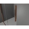 Mexen Velar posuvná sprchová stena Walk-in 160 x 200 cm, priehľadná 8 mm, ružové zlato - 871-160-000-03-60
