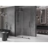 Mexen Velar posuvná sprchová stena Walk-in 130 x 200 cm, priehľadná 8 mm, čierna - 871-130-000-03-70