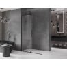 Mexen Velar posuvná sprchová stena Walk-in 130 x 200 cm, priehľadná 8 mm, čierna - 871-130-000-03-70