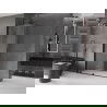 Mexen Velar sprchová stena posuvná Walk-in 160 x 200 cm, transparentná 8 mm, čierna - 871-160-000-03-70