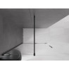 Mexen Velar posuvná sprchová stena Walk-in 160 x 200 cm, transparentná 8 mm, čierna - 871-160-000-03-70