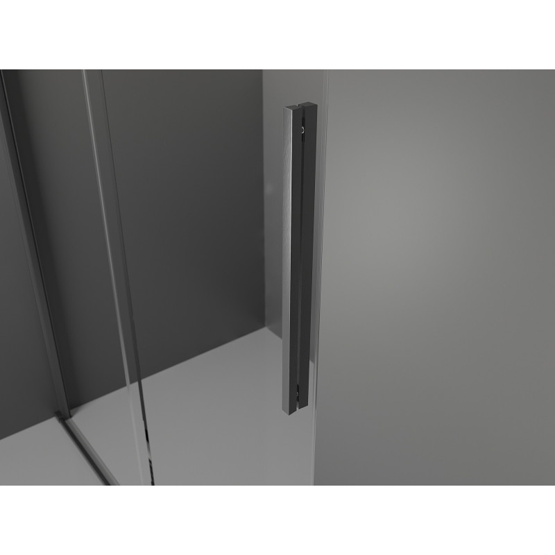 Mexen Velar posuvná sprchová stena Walk-in 130 x 200 cm, transparentná 8 mm, brúsená zbraňovo šedá - 871-130-000-03-66