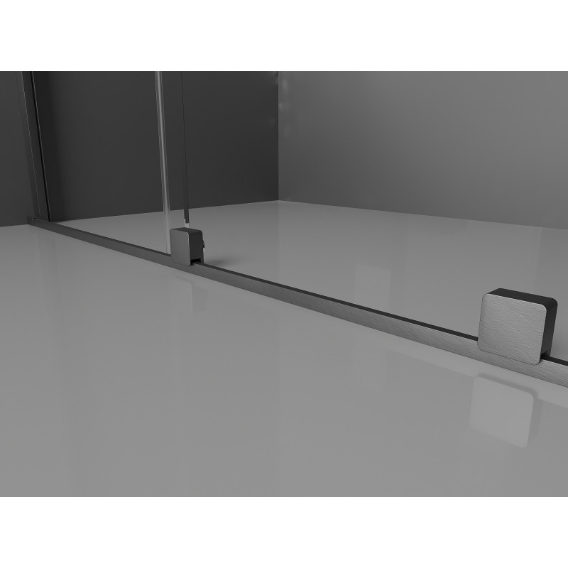 Mexen Velar posuvná sprchová stena Walk-in 140 x 200 cm, transparentná 8 mm, brúsená zbraňovo sivá - 871-140-000-03-66