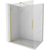 Mexen Velar posuvná sprchová stena Walk-in 130 x 200 cm, transparentná 8 mm, zlatá brúsená - 871-130-000-03-55