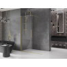 Mexen Velar posuvná sprchová priečka Walk-in 150 x 200 cm, priehľadná 8 mm, zlatá kartáčovaná - 871-150-000-03-55