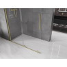 Mexen Velar posuvná sprchová stena Walk-in 160 x 200 cm, transparentná 8 mm, zlatá kefovaná - 871-160-000-03-55