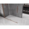 Mexen Velar posuvná sprchová stena Walk-in 130 x 200 cm, transparentná 8 mm, brúsená meď - 871-130-000-03-65