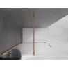 Mexen Velar posuvná sprchová stena Walk-in 130 x 200 cm, transparentná 8 mm, brúsená meď - 871-130-000-03-65