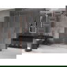 Mexen Velar sklenená sprchová stena posuvná Walk-in 140 x 200 cm, transparentná 8 mm, brúsená meď - 871-140-000-03-65