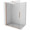 Mexen Velar posuvná sprchová stena Walk-in 160 x 200 cm, priehľadná 8 mm, brúsená meď - 871-160-000-03-65