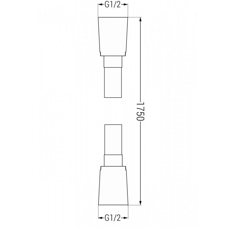Mexen sprchová hadica 175 cm, chróm - 79475-00
