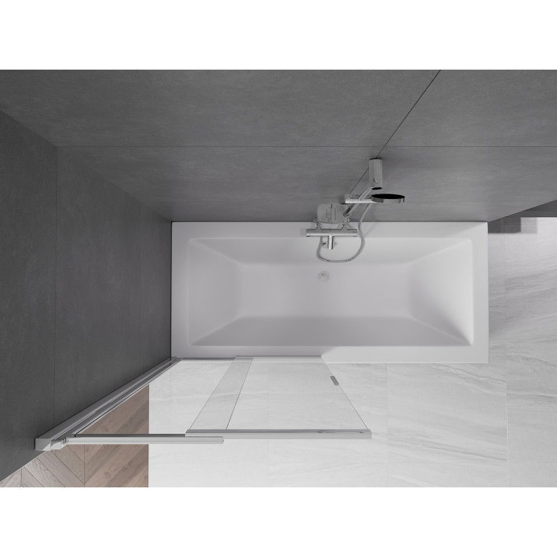 Mexen Fox dvojkrídlová posuvná vaňová zástena 85 x 150 cm, transparentná, chróm - 891-085-002-01-00