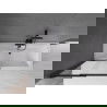 Mexen Fox dvojkrídlový posuvný vaňový paraván 85 x 150 cm, transparentný, čierny - 891-085-002-70-00