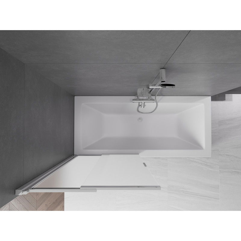 Mexen Fox sprchová zástena dvojkrídlová posuvná 85 x 150 cm, matné sklo, chróm - 891-085-002-01-30