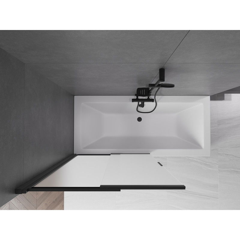 Mexen Fox sprchový paravan 2-krídlový posuvný 100 x 150 cm, matný, čierny - 891-100-002-70-30