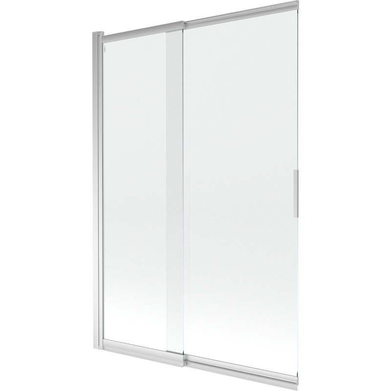 Mexen Fox dvojkrídlový pohyblivý vaňový paravan 120 x 150 cm, priehľadný, chróm - 891-120-002-01-00