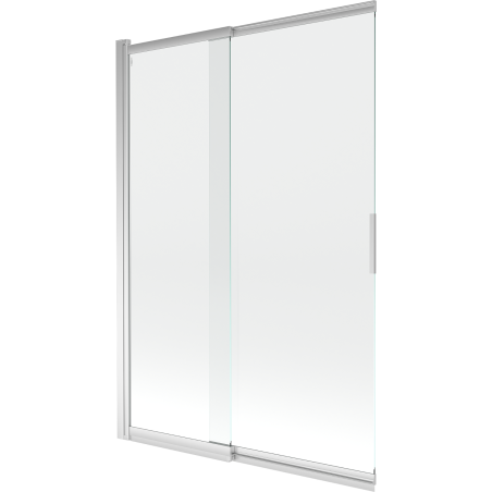 Mexen Fox dvojkrídlový pohyblivý vaňový paravan 120 x 150 cm, priehľadný, chróm - 891-120-002-01-00