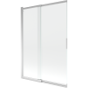 Mexen Fox dvojkrídlový pohyblivý vaňový paravan 120 x 150 cm, priehľadný, chróm - 891-120-002-01-00