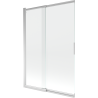Mexen Fox sprchový záves 2-krídlový posuvný 120 x 150 cm, transparentný, chróm - 891-120-002-01-00