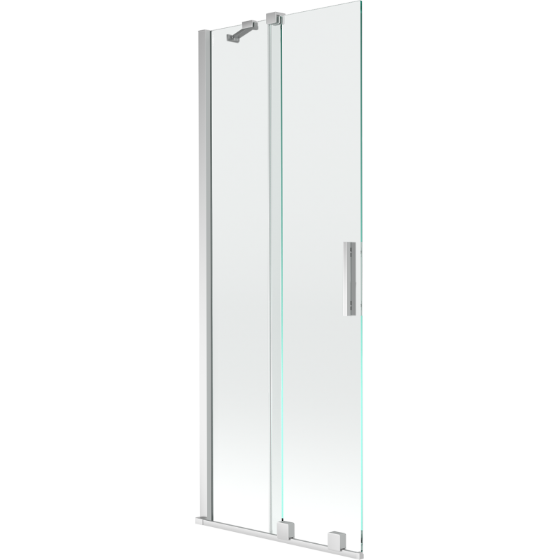 Mexen Velar dvojkrídlová posuvná vaňová zástena 75 x 150 cm, transparentná, chróm - 896-075-000-01-01