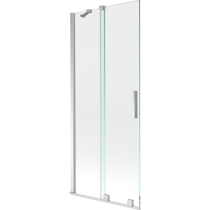 Mexen Velar sprchová zásteny 2-krídlová posuvná 85 x 150 cm, transparentná, chróm - 896-085-000-01-01