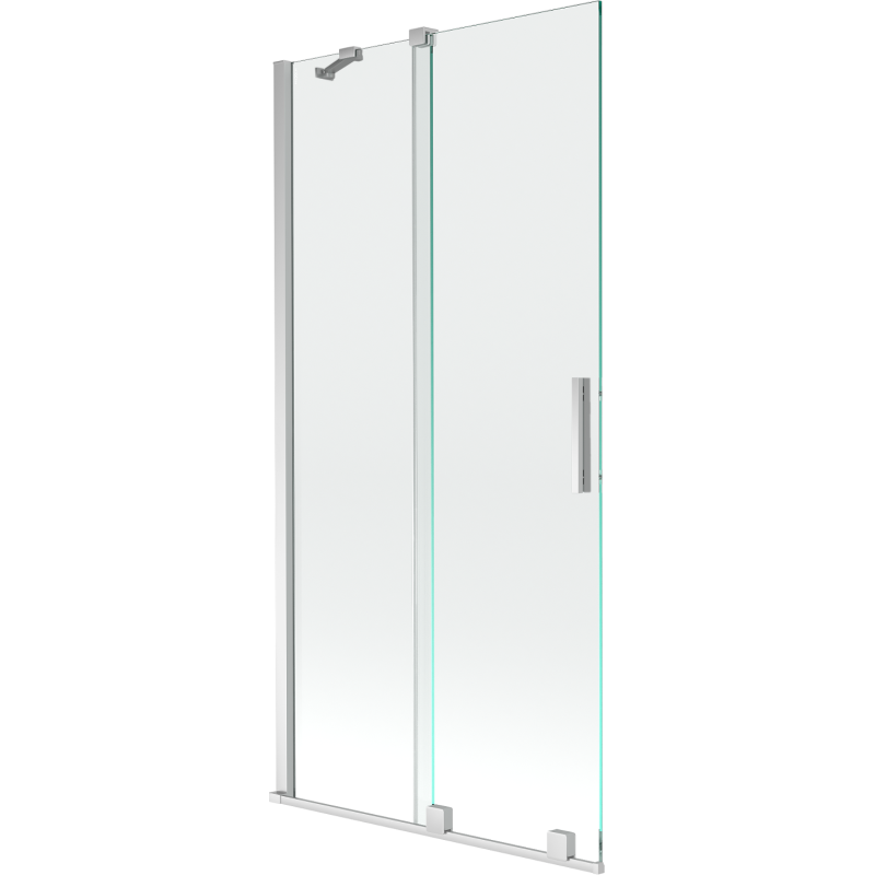 Mexen Velar vaňová zástena 2-dielna posuvná 95 x 150 cm, transparentná, chróm - 896-095-000-01-01