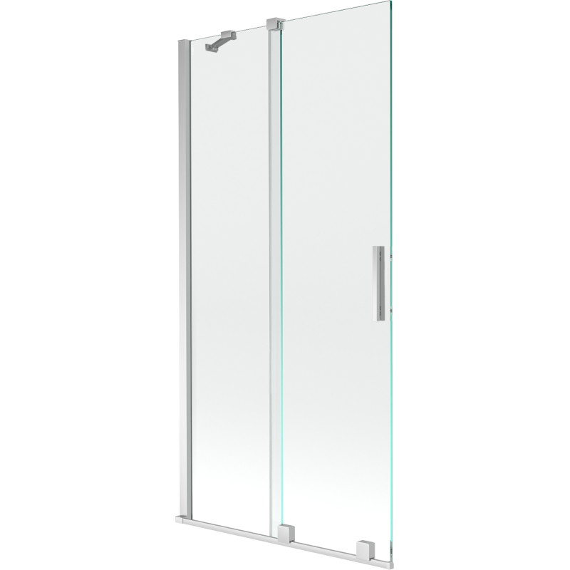 Mexen Velar Vaňová zástena dvojdielna posuvná 95 x 150 cm, transparentná, chróm - 896-095-000-01-01