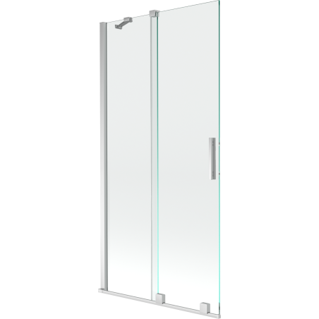 Mexen Velar vaňová zástena 2-dielna posuvná 95 x 150 cm, transparentná, chróm - 896-095-000-01-01