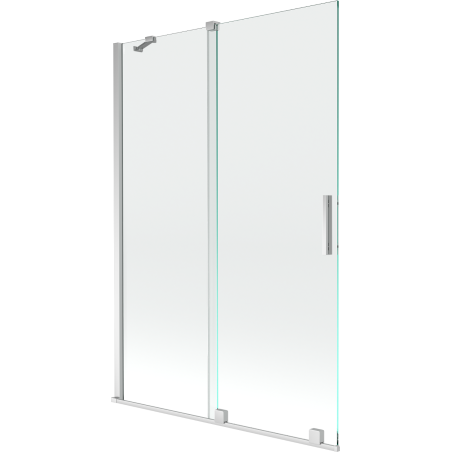 Mexen Velar rozťahovacia vaňová zástena 2-krídlová 120 x 150 cm, transparentná, chrómová - 896-120-000-01-01