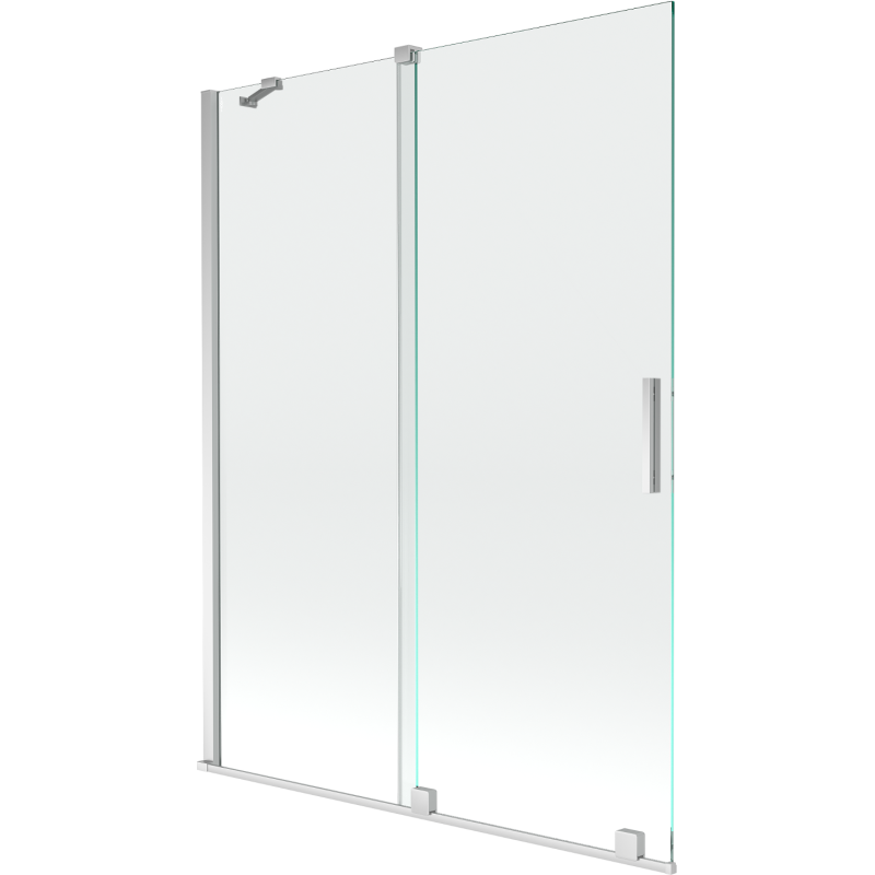 Mexen Velar dvojkrídlová sprchová stena posuvná 130 x 150 cm, transparentná, chróm - 896-130-000-01-01