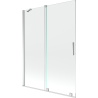 Mexen Velar dvojkrídlová sprchová stena posuvná 130 x 150 cm, transparentná, chróm - 896-130-000-01-01