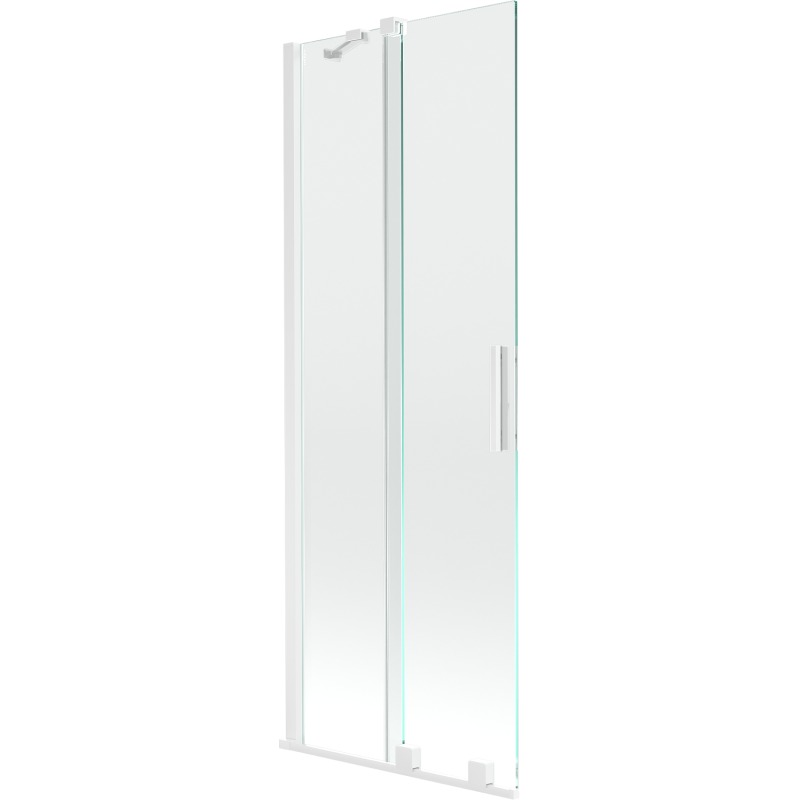 Mexen Velar vaňová zábrana 2-dverová posuvná 70 x 150 cm, transparentná, biela - 896-070-000-01-20