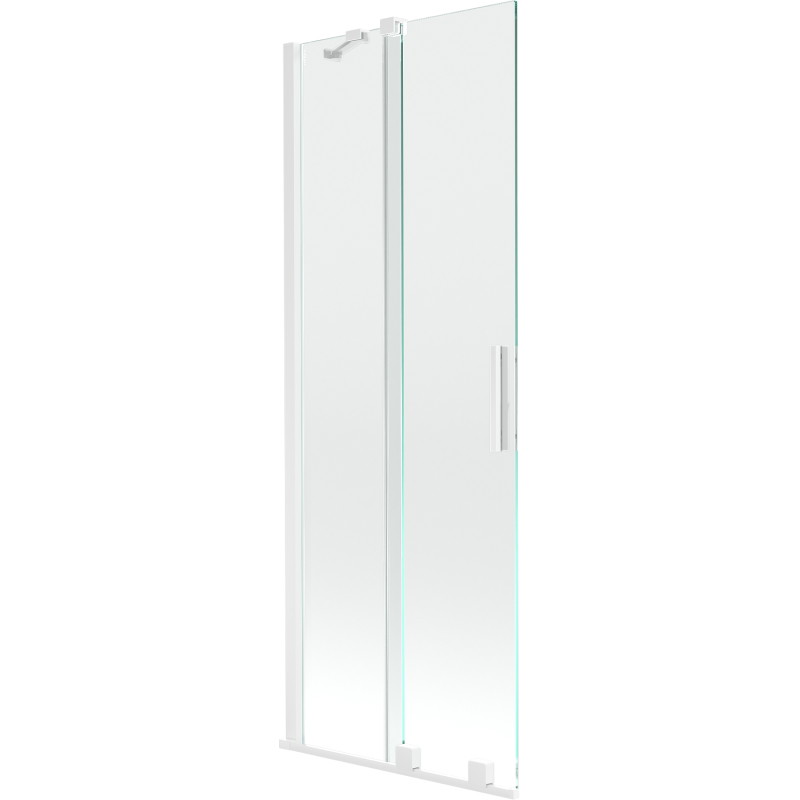 Mexen Velar sprchová zástená 2-krídlová posuvná 75 x 150 cm, transparentná, biela - 896-075-000-01-20