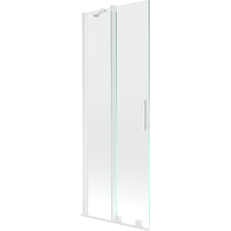 Mexen Velar vaňová zástena dvojkrídlová Posuvný 70 x 150 cm, Priehľadné, Biela - 896-075-000-01-20