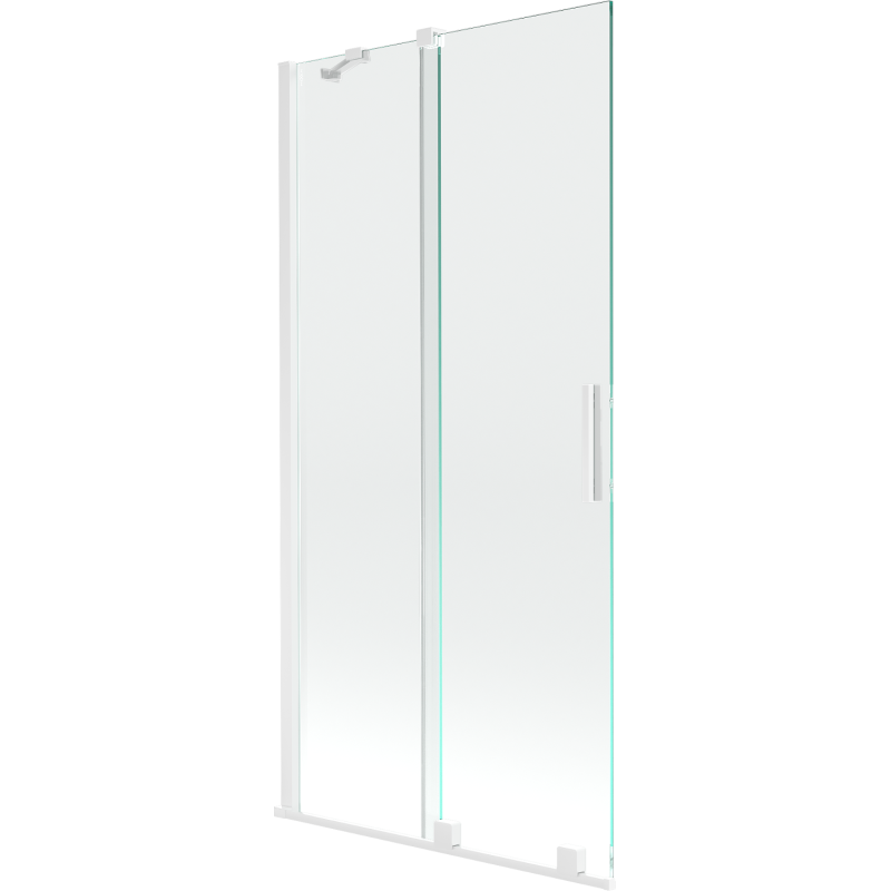 Mexen Velar sprchová zástena 2-krídlová posuvná 90 x 150 cm, transparentná, biela - 896-090-000-01-20