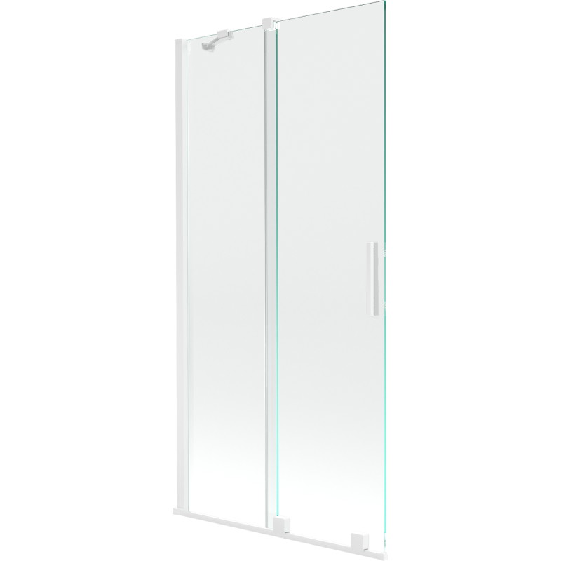 Mexen Velar sprchovací zásten dvojkrídlový posuvný 95 x 150 cm, transparentný, biely - 896-095-000-01-20