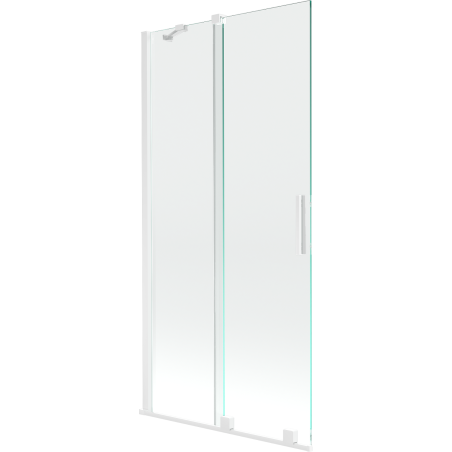 Mexen Velar sprchovací zásten dvojkrídlový posuvný 95 x 150 cm, transparentný, biely - 896-095-000-01-20