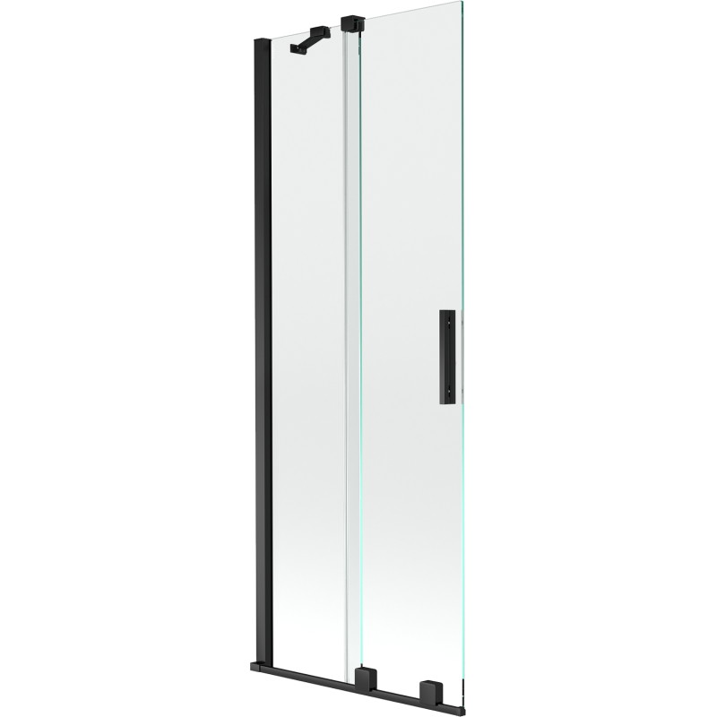 Mexen Velar posuvná vaňová zástena dvojkrídlová 75 x 150 cm, transparentná, čierna - 896-075-000-01-70