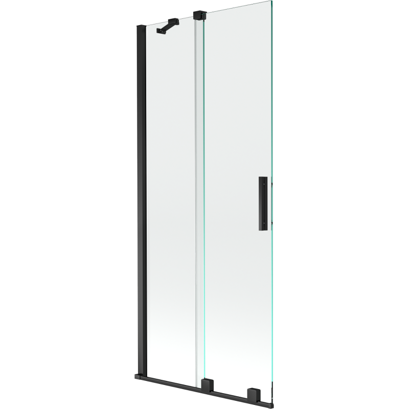 Mexen Velar sprchová zástena 2-krídlová posuvná 80 x 150 cm, transparentná, čierna - 896-080-000-01-70