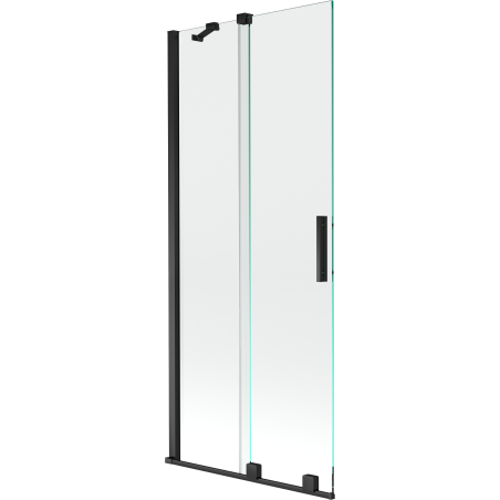 Mexen Velar sprchová zástena 2-krídlová posuvná 80 x 150 cm, transparentná, čierna - 896-080-000-01-70