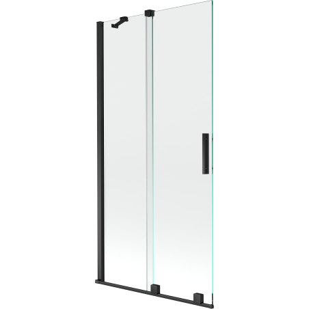 Mexen Velar sprchová zástena 2-krídlová posuvná 95 x 150 cm, transparentná, čierna - 896-095-000-01-70