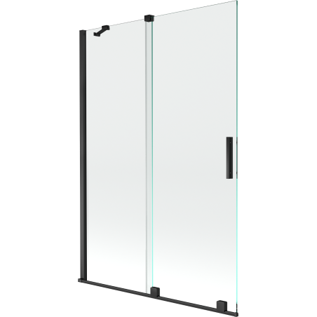 Mexen Velar vaňová zástena posuvná dvojdielna 120 x 150 cm, transparentná, čierna - 896-120-000-01-70