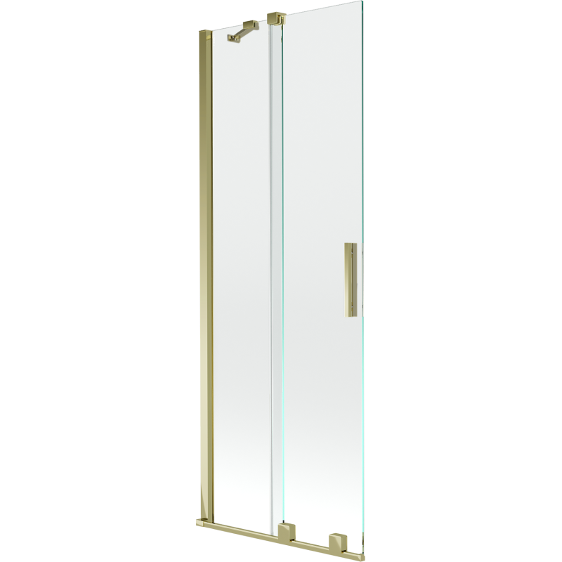 Mexen Velar vaňová zástena 2-krídlová posuvná 70 x 150 cm, transparentná, zlatá - 896-070-000-01-50