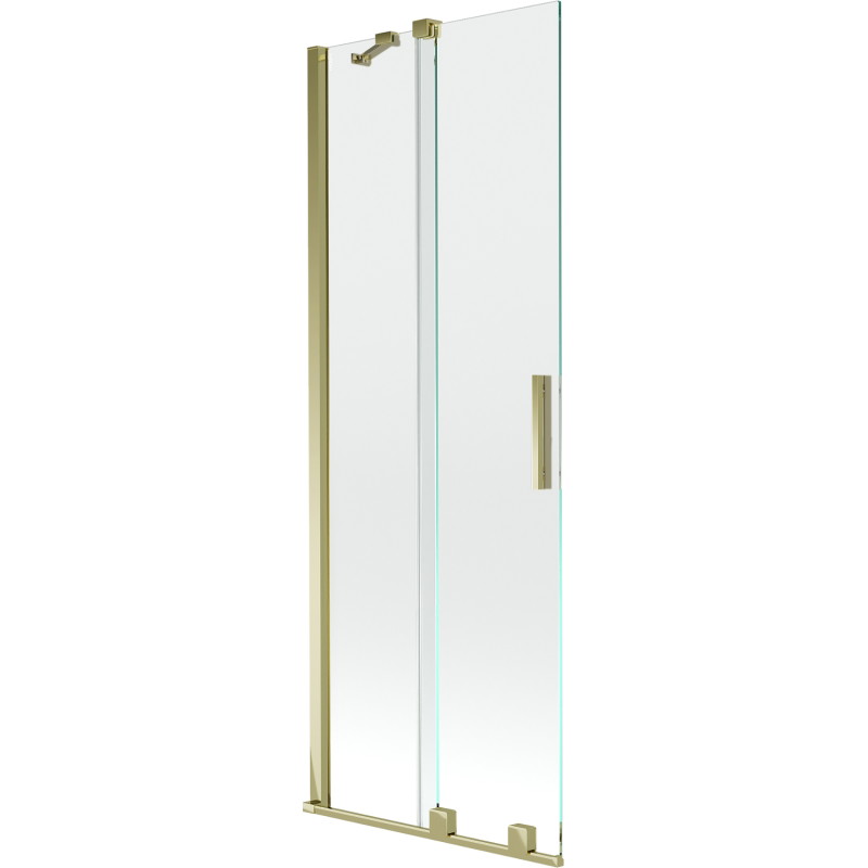Mexen Velar vaňová zástenka 2-krídlová posuvná 70 x 150 cm, transparentná, zlatá - 896-070-000-01-50