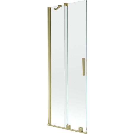 Mexen Velar sprchová zábrana do vane, dvojdielna, posuvná 75 x 150 cm, transparentná, zlatá - 896-075-000-01-50