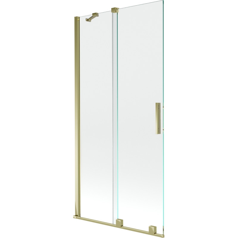 Mexen Velar 2-krídlové posuvné vaňové závesy 95 x 150 cm, transparentné, zlaté - 896-095-000-01-50