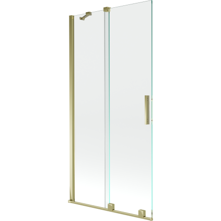 Mexen Velar 2-krídlový posuvný vaňový paraván 95 x 150 cm, transparentný, zlatý - 896-095-000-01-50