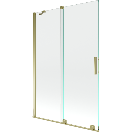 Mexen Velar vaňová zástena 2-krídlová posuvná 120 x 150 cm, transparentná, zlatá - 896-120-000-01-50