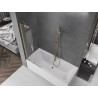 Mexen Velar dvojdielna posuvná vaňová zástena 70 x 150 cm, transparentná, brúsená zlatá - 896-070-000-01-55